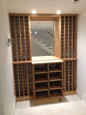 Oak Wine Bottle Racking and Case Racks