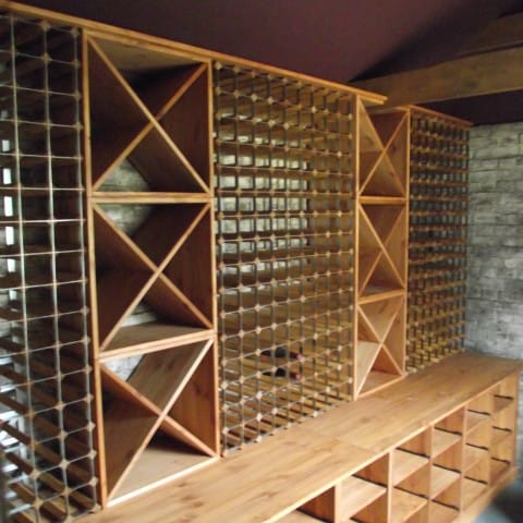 Wood and Metal Wine Storage