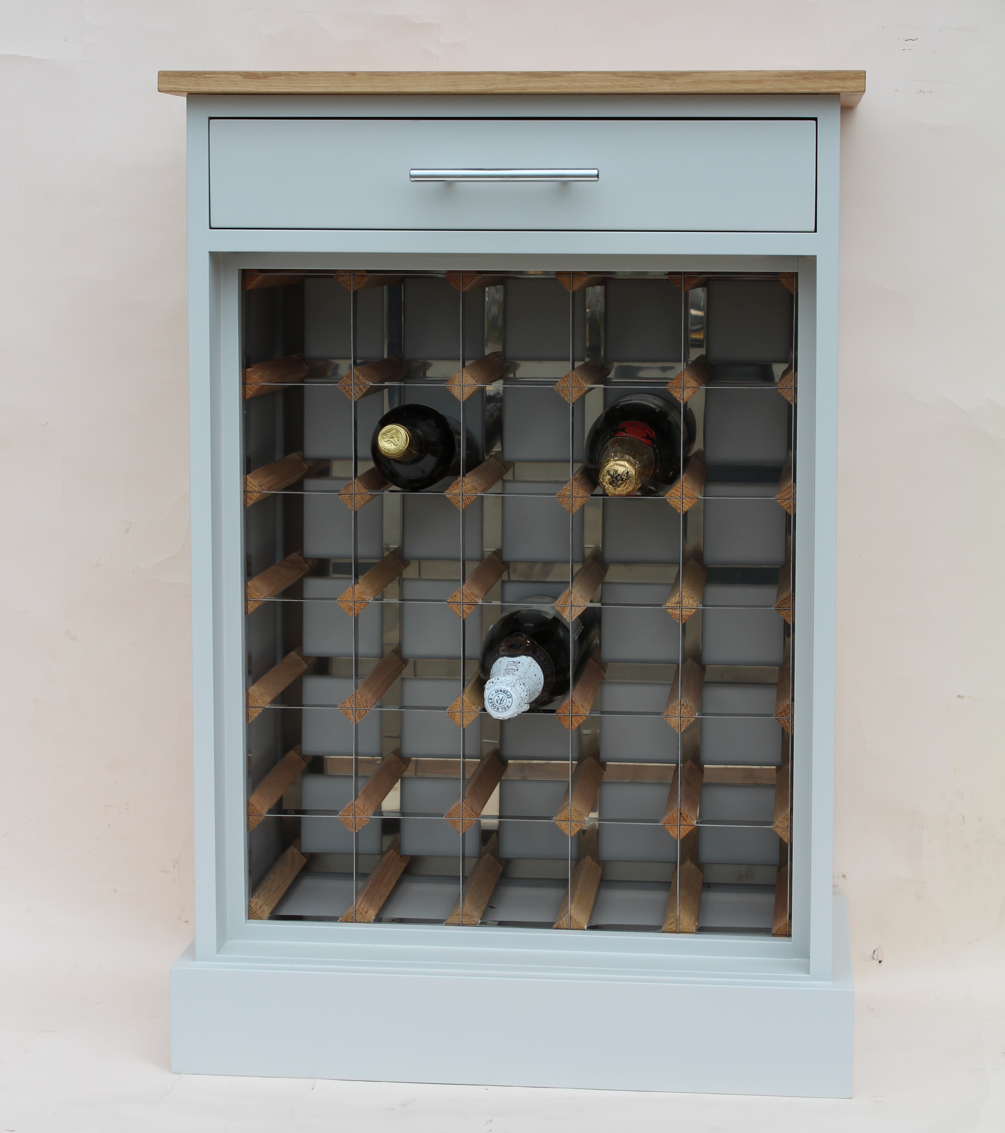 Painted Wine Cabinet With Drawer WineRacks